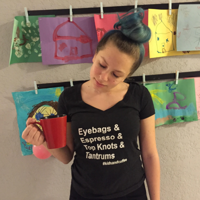 Eyebags & espresso vneck