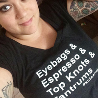 Eyebags & Espresso Vneck - Thumbnail 3