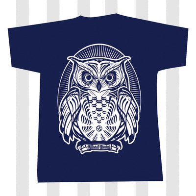 Wise owl navy tee