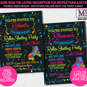 Skate Party Invitations - Thumbnail 1