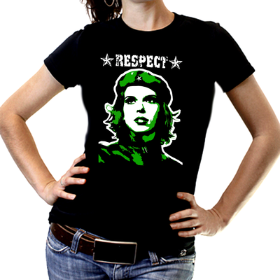 Respect - green on ladies t - by psychological industries