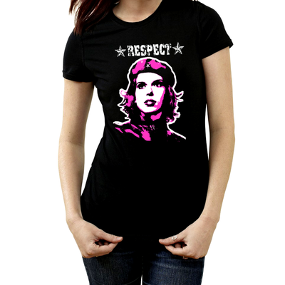 Respect - fuchsia on ladies t - by psychological industries