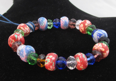 Polymer clay stretchy bracelet