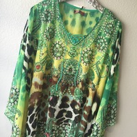 Embellished Caftan Coverup - Thumbnail 2