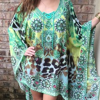 Embellished Caftan Coverup - Thumbnail 4
