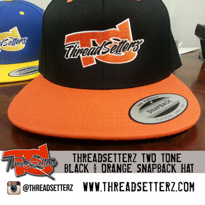Ts black and orange two tone snapback hat