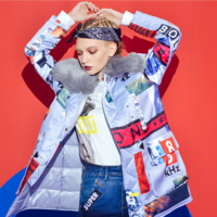 ISABEL KLEIN RETRO MAGAZINE FIGURED WINTER COAT F154043666 - Thumbnail 3