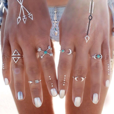 Boho Goddess 6 Piece Ring Set