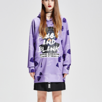 INXX HIGH FASHION BLACK AND BLANK PRINTED PURPLE SWEATSHIRT TM53100575 - Thumbnail 1