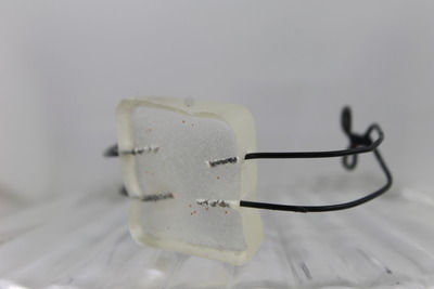 "Hannah" in Clear Resin and Black Wire 