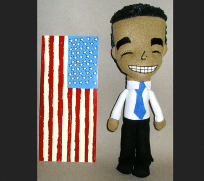 2012 Victory Edition OBAMA Plush Doll - Hand Made LtdEd 500