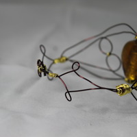 "Reign" Plum Wire & Amber Stone - Thumbnail 2