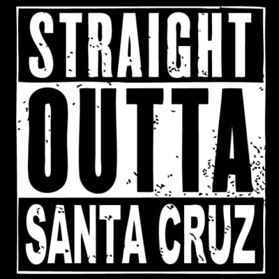 Straight outta santa cruz vinyl sticker - Thumbnail 5