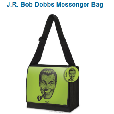 J r bob dobbs - messenger bag - church of the subgenius