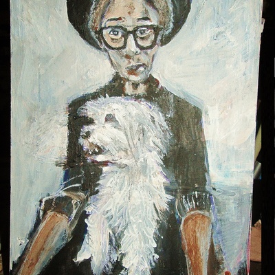 Keyairuh and friend. a painting