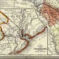 Mitchell's South Carolina in 1849 - State Map, Restoration, Vintage, Antique, Fine Art, Wall Art, History - Thumbnail 1