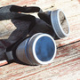 Silver and Matte Black Steampunk Goggles Time Travel Mad Scientist Airship Captain Apocalypse Motorcycle-2