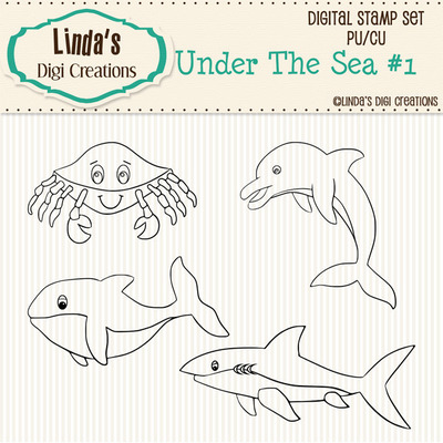 Under The Sea #1 (Digital Stamp Set)