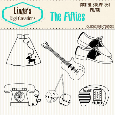 The Fifties (Digital Stamp Set)
