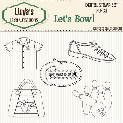 Let's Bowl (Digital Stamp Set)