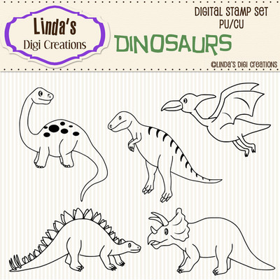 Dinosaurs (digital stamp set)