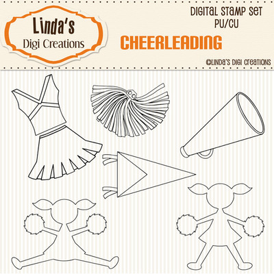 Cheerleading (Digital Stamp Set)