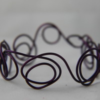 "Chaos" Plum Wire Bracelet  - Thumbnail 1