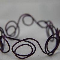 "Chaos" Plum Wire Bracelet  - Thumbnail 2