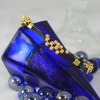 "Deco" Black & Gold Wire With Clusters  - Thumbnail 2