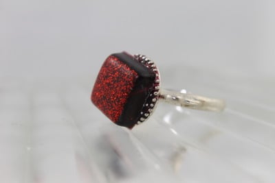 "Square Pillow Top" Ring in Skip-A-Beat 