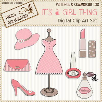 It's a girl thing (clip art set) - Thumbnail 3