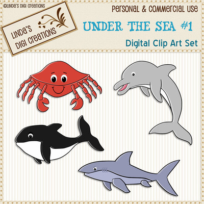 Under The Sea #1 (Clip Art Set)