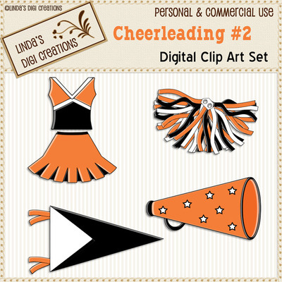 Cheerleading #2 (clip art set)