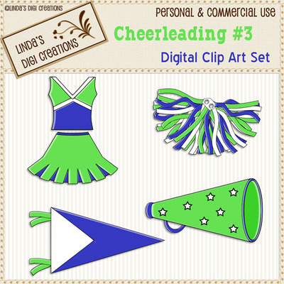 Cheerleading #3 (Clip Art Set)