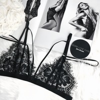 Fleur Black Lace Bralette - Thumbnail 2