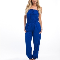 Royal Cinched Waist Romper