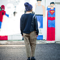 MISS KIMCHI KOREAN FASHION ASYMMETRIC STITCHED LOOSE SWEATSHIRT - Thumbnail 1