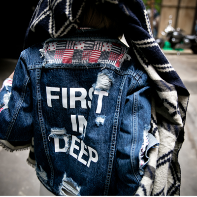 Miss kimchi korean punk denim jacket first in deep - Thumbnail 5