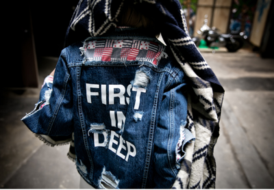 MISS KIMCHI KOREAN PUNK DENIM JACKET FIRST IN DEEP