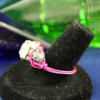 "Zarina" Hot Pink Wire Wrapped Ring  - Thumbnail 2