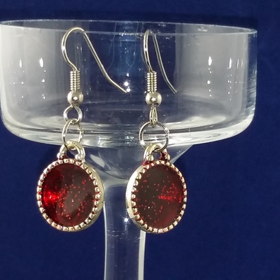 Fire & ice earrings in skip-a-beat resin