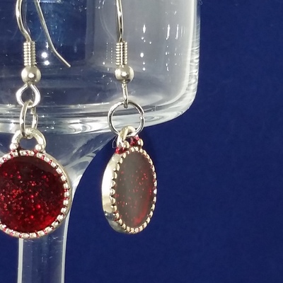 Fire & ice earrings in skip-a-beat resin