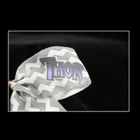 "THOR" CHEER BOW; 2 in Chevron Grosgrain Ribbon  - Thumbnail 1
