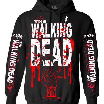 The walking dead pull over hoodie # 1202