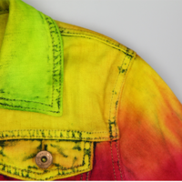 JAPANESE FASHION DYE COLOR DENIM JACKET - Thumbnail 3