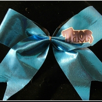 "THOR" CHEER BOW; Metallic Teal 2 in Bow; Personalize Center  - Thumbnail 1