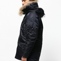 AUSTRALIA HOODIE FAUX FUR MILITARY STYLE FLIGHT JACKET - Thumbnail 2