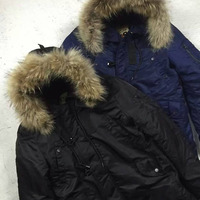 AUSTRALIA HOODIE FAUX FUR MILITARY STYLE FLIGHT JACKET - Thumbnail 3