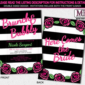 Black and White Bridal Shower Invitations - Thumbnail 1