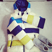 ADS NEO FASHION UNISEX THICK PADDED WHITE DOWN COAT - Thumbnail 4